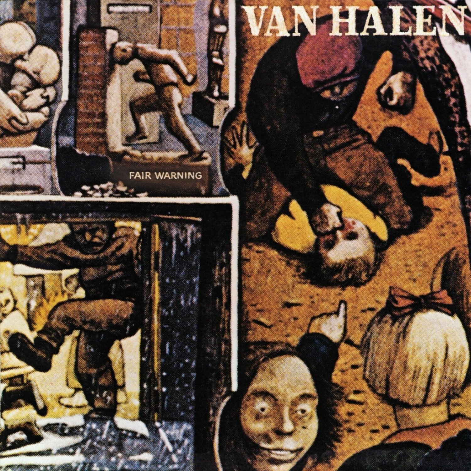 VAN HALEN Fair Warning BANNER 2x2 Ft Fabric Poster Tapestry Flag album cover art