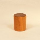 Wood Lamp Finial Cherry Brass Drum Pattern 6