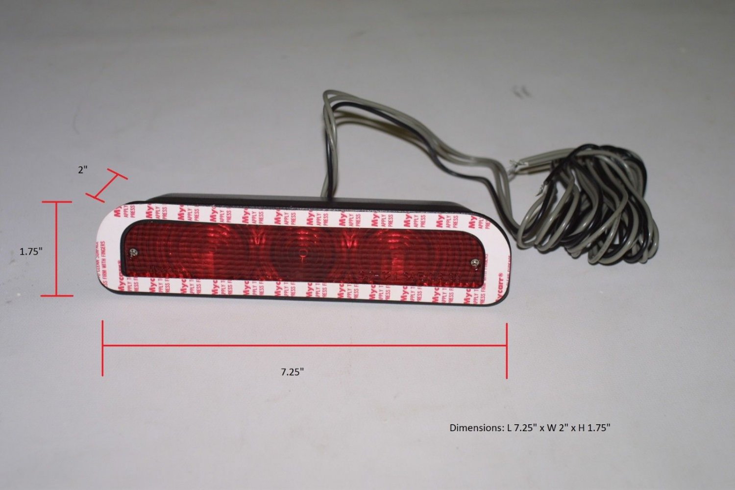 JSP CHMSL Center HighMount Stop Lamp 7.25 x 1.75 inch Third Brake