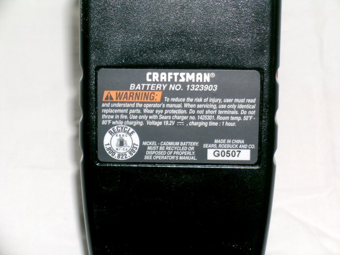 craftsman 19 volt battery