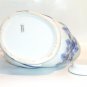 Delft Blue Flow Blue duck teapot brass handle pottery porcelain