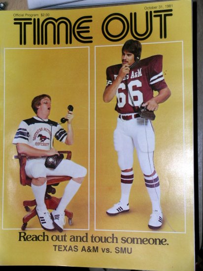 Texas A&M Aggie Football Program SMU 1981 Kyle Field