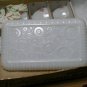 Anchorglass Milk Glass FLEURETTE (8) Piece Snack Set in original box. Anchor Hocking