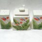 Otagiri Japan ceramic salt pepper sugar set flowers