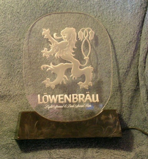 Löwenbräu Lowenbrau light beer breweriana acrylic 1978 Lakeside Ltd
