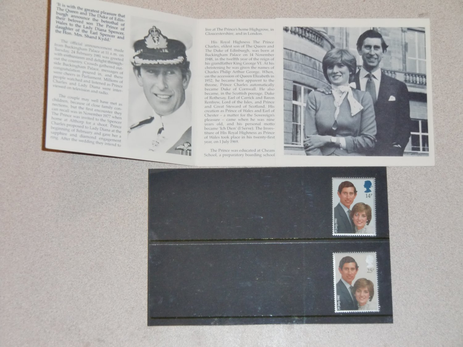 Stamps Royal Wedding 1981 Lady Diana Spencer & Prince Charles United