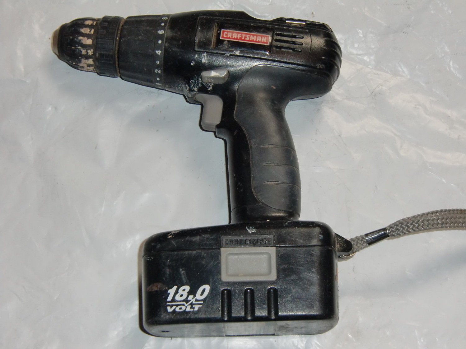 Sears Craftsman Cordless 18V NiCad 3/8" VSR 650 RPM Drill & Battery 315