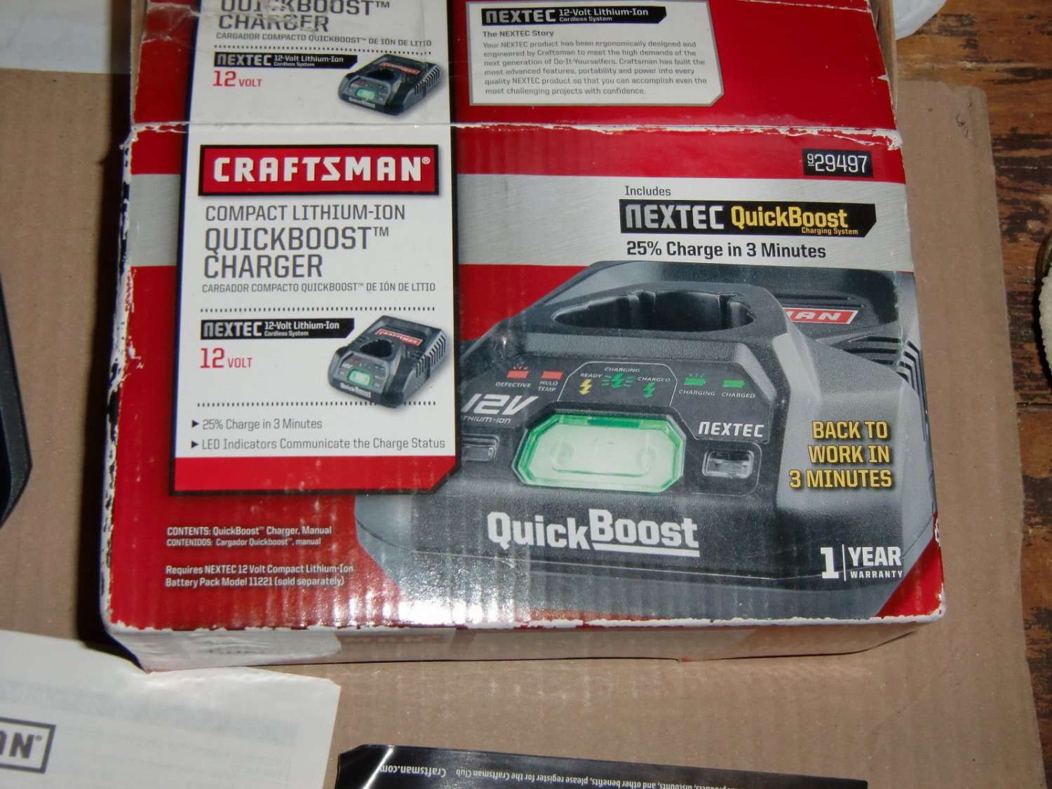 Craftsman NEXTEC 12.0 Volt Quick Boost Battery Charger 29497 320.29497