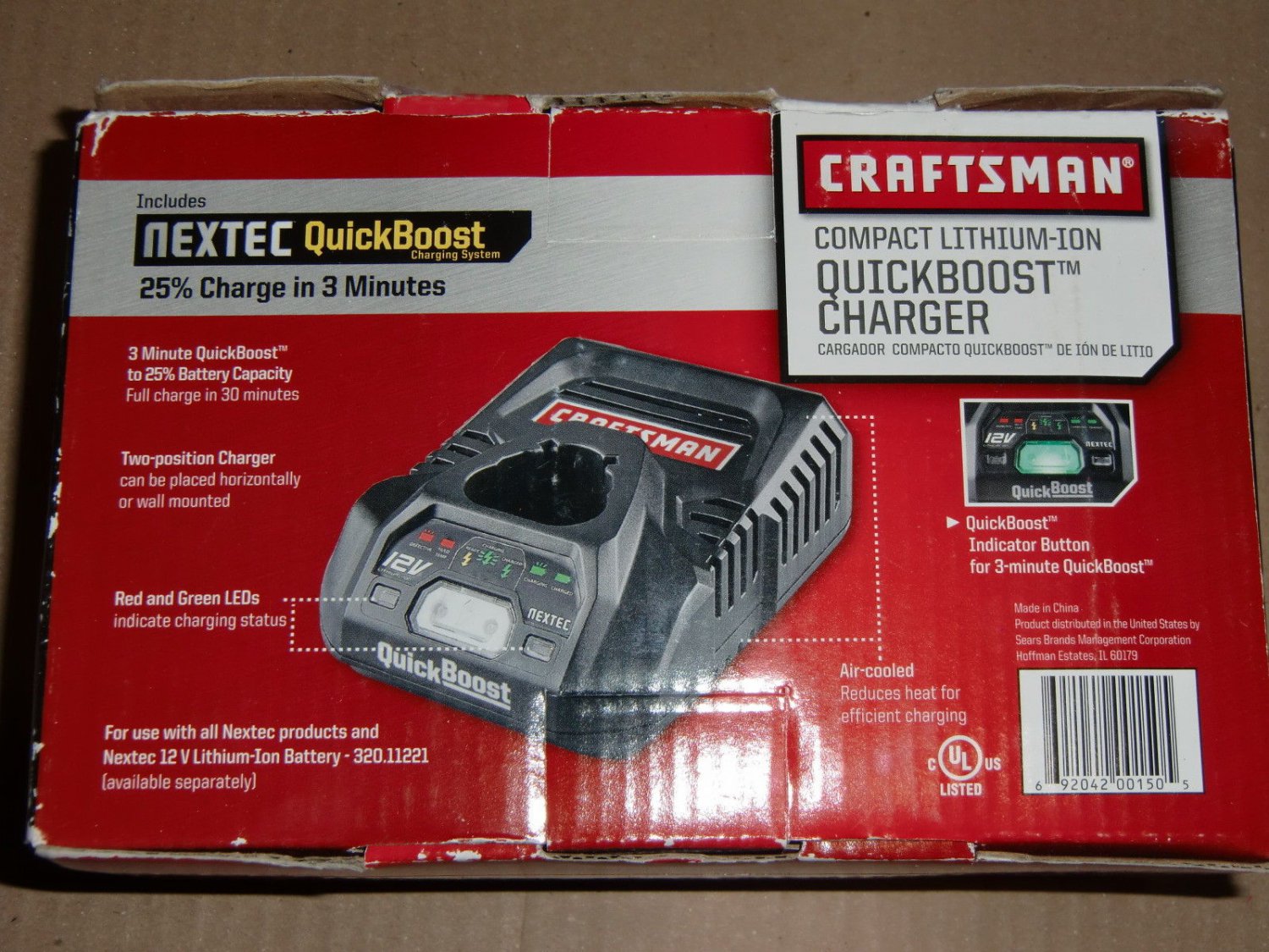 Craftsman NEXTEC 12.0 Volt Quick Boost Battery Charger 29497 320.29497