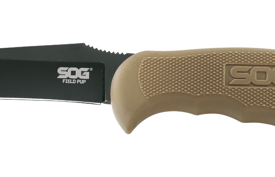 Sog Field Pup I Knife Fp3lc Cp Tactical 729857007894 Black Leather Sheath