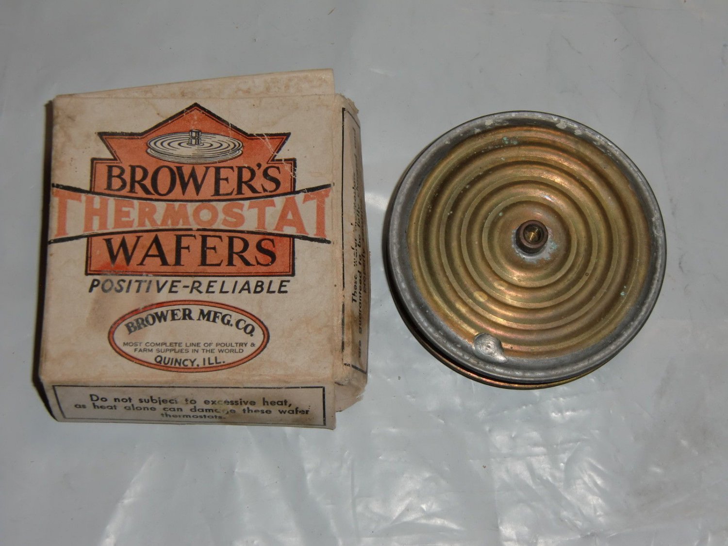 Browers Thermostat Wafer Poultry chicken femal warmers Brooder Incubator Vintage
