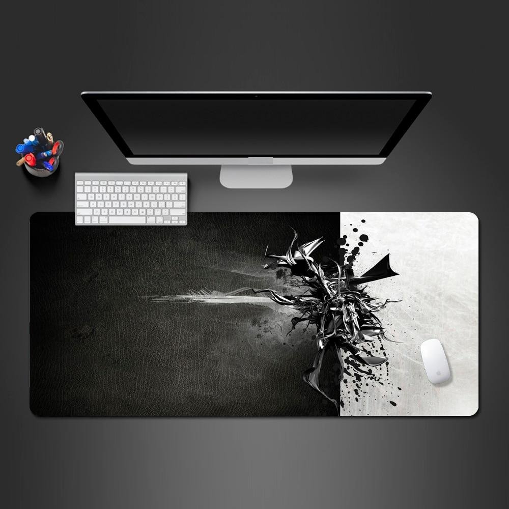 Black And White 900X300X2MM Mouse Pad