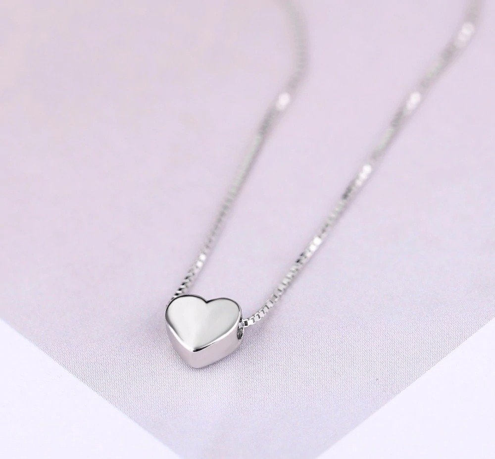 Sterling Silver Love Heart Necklaces for Women