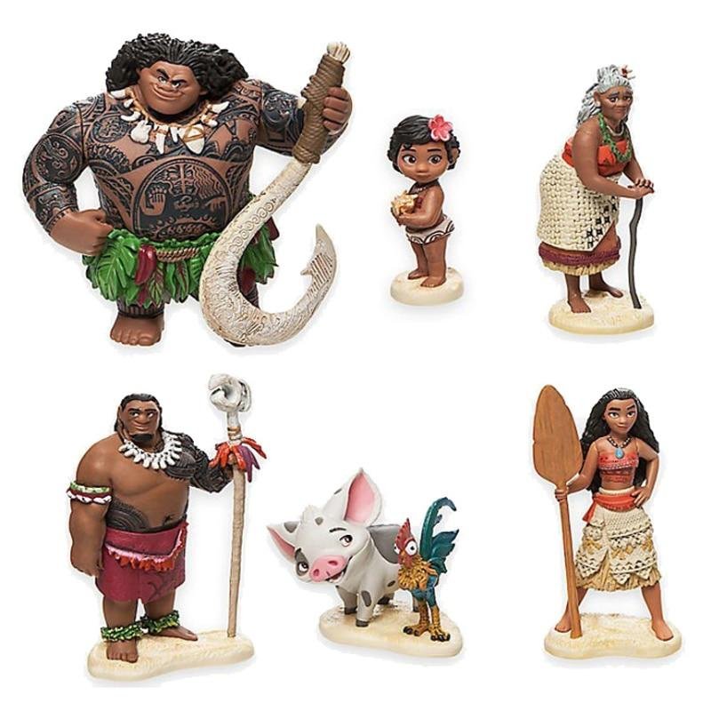 Moana Princess Maui Chief Tui Tala Heihei Pua Action Figure
