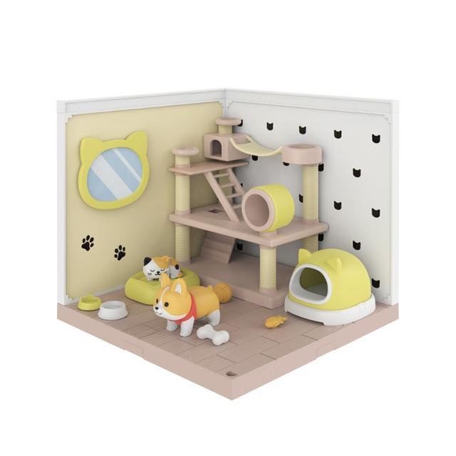 DIY Sweet Wooden Miniature Doll House PET ROOM