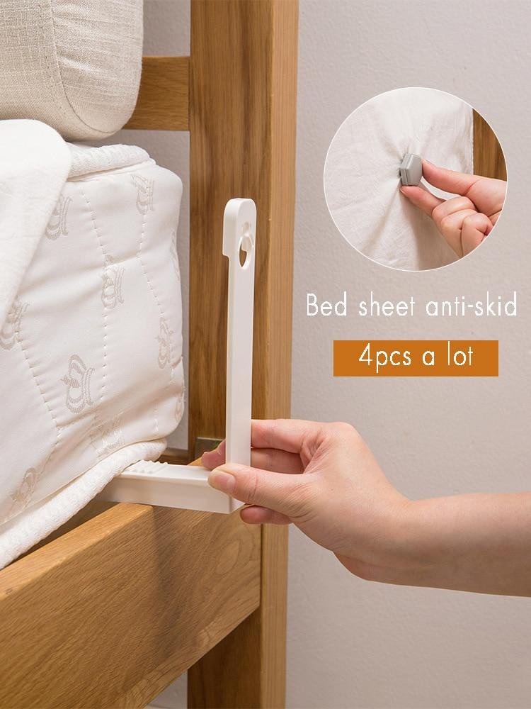 Bed Sheets Holder Clips WHITE 8PCS