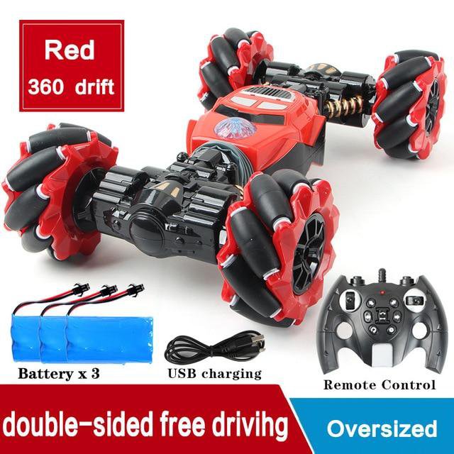 RC 4WD Radio Control Stunt Car Toy RED