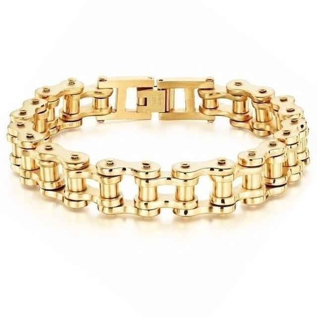Bikers Bracelets Link Chain GOLD