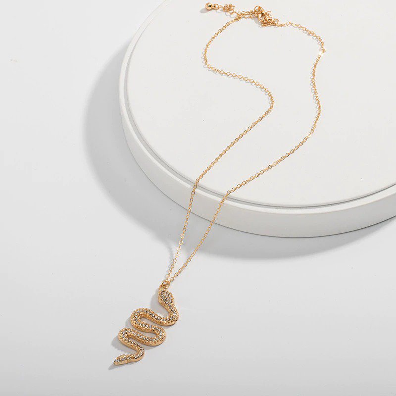 Snake Dangle Pendant Necklace