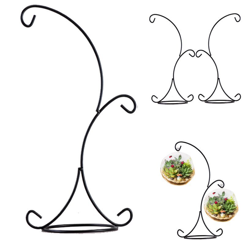 Hanging Design 33cm Double Hook Plant Glass