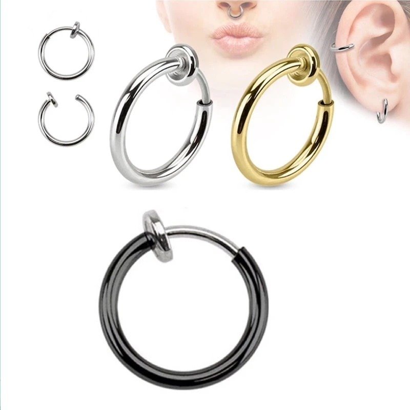 Invisible No Ear Hole Earrings Gold Color