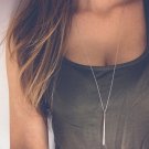 Silver Classic Stick Pendant Necklace