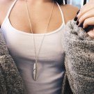 Beautiful Simple Feather Long Sweater Chain Necklace