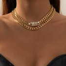 Luxury Crystal Rhinestone Toggle Clasp Choker Necklace