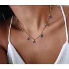 Simple Beautiful Blue Turkish Evil Eye Pendant Necklace