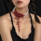 Punk Multilayer Imitation Pearl Necklace