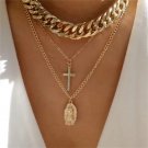 Golden Tapestry: Luxe Gold Chain Necklace with Exquisite Pendant for Women