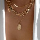 Golden Whispers: Luxurious Gold Chain Necklace with Intricate Pendant for Women