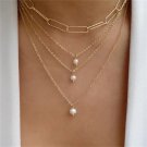 Opulent Luminescence: Luxurious Gold Chain Necklace with Exquisite Pendant for Women
