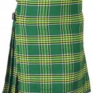 Irish National Men's 8 Yard Scottish Kilt Size 60 Waist Highland Tartan Kilt Casual Pleated Skirt