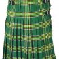 Irish National Men's 8 Yard Scottish Kilt Size 50 Waist Highland Tartan Kilt Casual Pleated Skirt 1