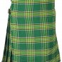 Irish National Men's 8 Yard Scottish Kilt Size 34 Waist Highland Tartan Kilt Casual Pleated Skirt