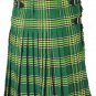 Irish National Men's 8 Yard Scottish Kilt Size 32 Waist Highland Tartan Kilt Casual Pleated Skirt