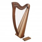 Rosewood 28 String Claddagh Harp Walnut, Irish Lever Harp, Celtic Irish Harp