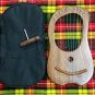 Traditional Irish Lyre Harp 10 Metal Strings Rosewood Free Carrying Case & Keys