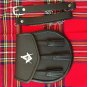 Men Full Dress Leather Kilt Sporran Black Bovine with Scottish Thistle Cantle
