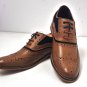 Ethan Tan and navy insert Leather Country Dressed Brogue Shoes
