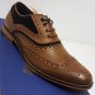 Ethan Tan and navy insert Leather Country Dressed Brogue Shoes