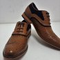 Ethan Tan and navy insert Leather Country Dressed Brogue Shoes
