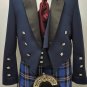 New Navy Prince Charlie Jacket & Vest Scottish Made for Kilts