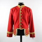 100%Wool Brand New Red Military Piper Drummer Doublet Tunic Pipe Band Red Jacket