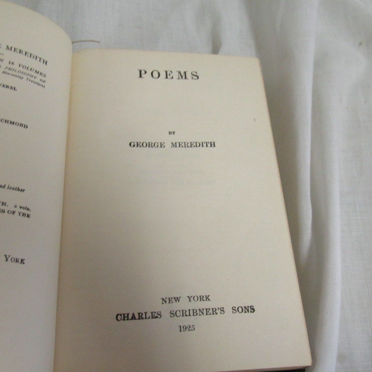 Poems by George Meredith Charles Scribner's Sons 1925