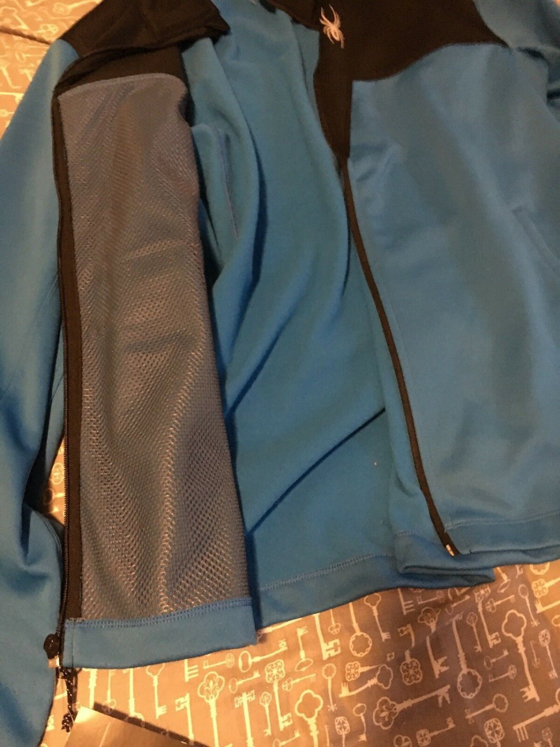spyder ryder full zip men jacket top zipper size xl new with tags mesh