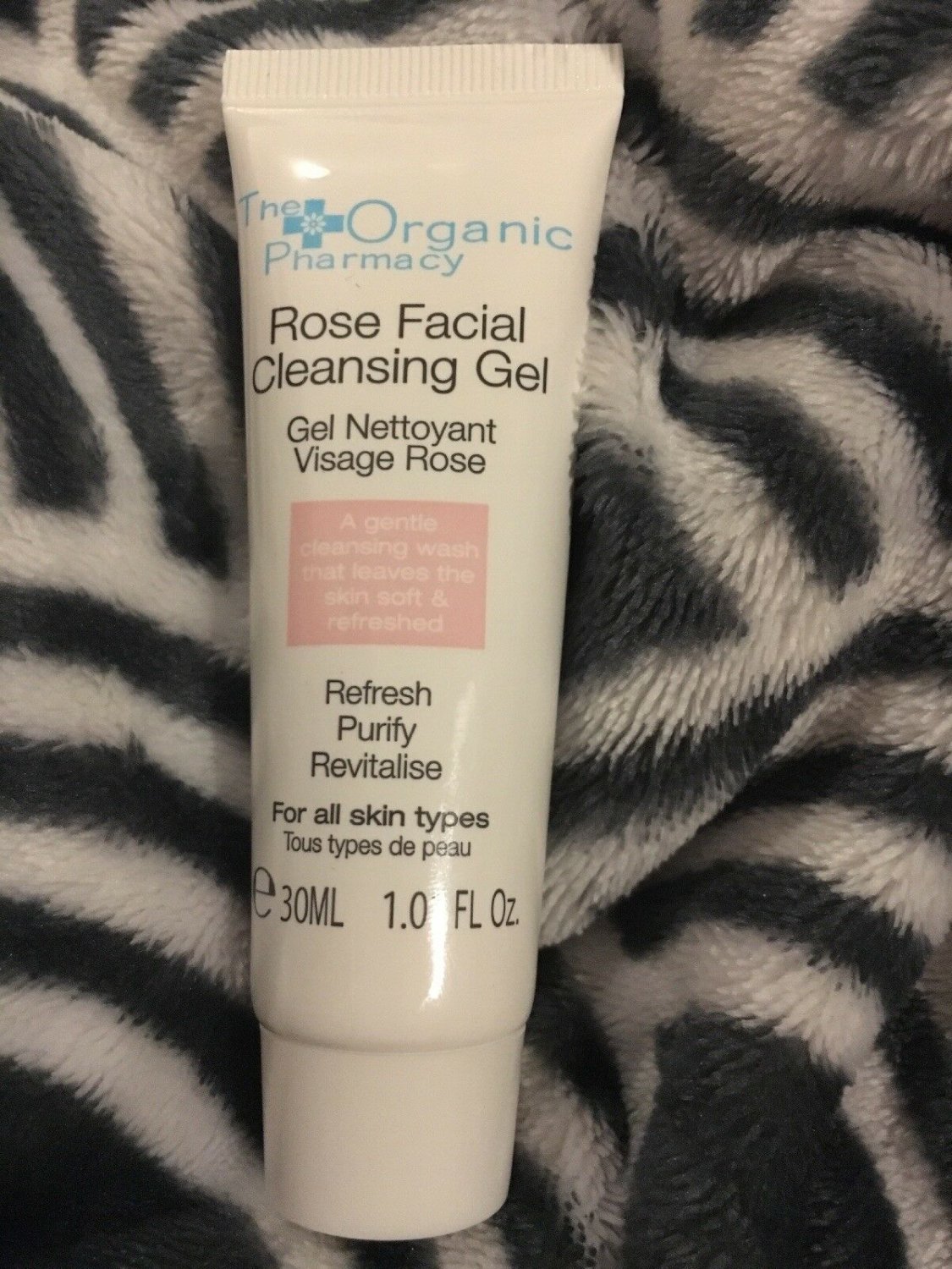 The Organic Pharmacy Rose Facial Cleansing Gel 1 oz / 30 ml New & Sealed
