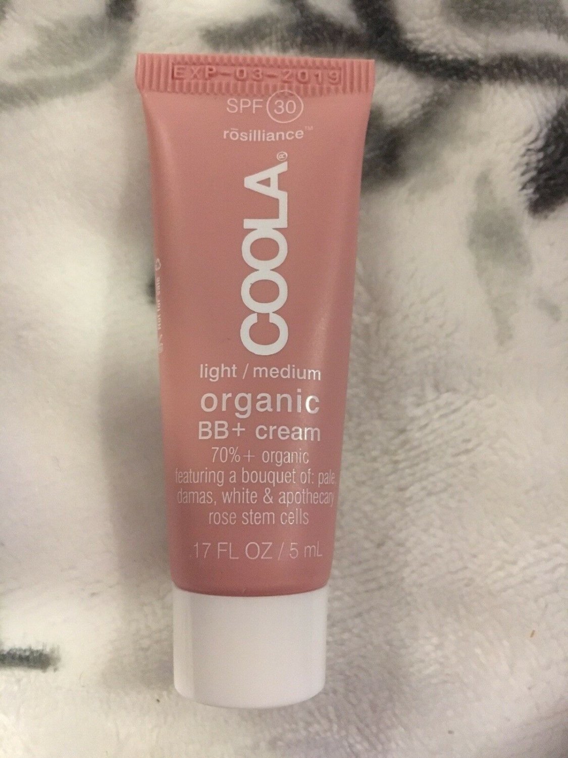 COOLA Organic SPF 30 Light/Medium BB Cream Travel Size .17 Oz NEW