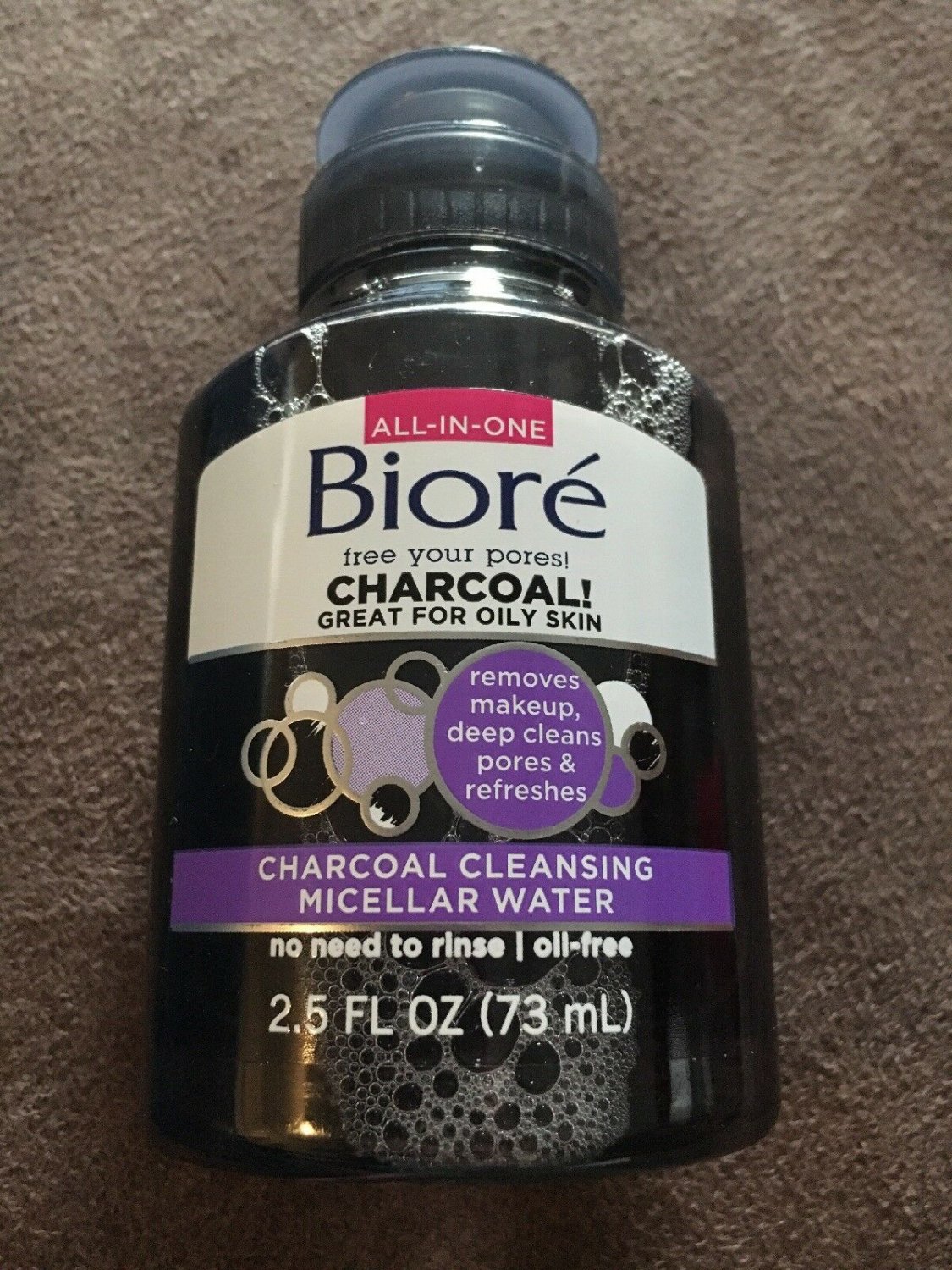 Biore Charcoal Cleansing Micellar Water 2.5 oz
